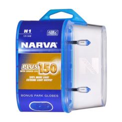 Narva H1 12V 55W P14.5S Plus 150 Globes Pack of 2