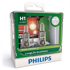 Philips Globe H1 12 Volts 55 Watts P14 5S Long Life Pack of 2