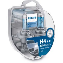 Philips Globe H4 White Voltsision Ultra 4200K 12 Volts 55 Watts