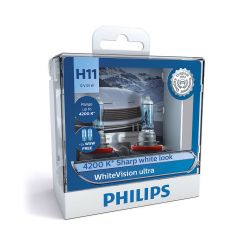 Philips Globe H11 White Voltsision Ultra 4200K 12 Volts 55W