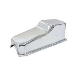 Aeroflow 5L Oil Pan For SB Chev L/H Dipstick, 2-Piece Seal Chrome