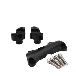 Attitude Handlebar Riser Kit For Harley 1.7" High Alum Black/Machined Set