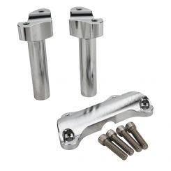 Attitude Handlebar Riser Kit For Harley 4.5" High Alum Chrome/Machined Set