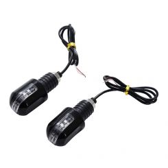 Attitude LED Lights Turn Signals Indicators For Harley 22mm Handlebar Wnd Set