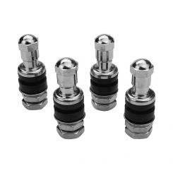 Street Pro Chrome Valve Stems Bolt On Inner Nut Valve Stems - Set of 4