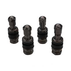 Street Pro Valve StemsBlack Bolt On Inner Nut Valve Stems - Set of 4