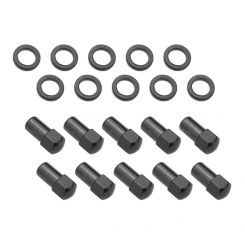 Street Pro Wheel Lug Nut Kit Black 007 Dome Head Length 1.70 12 x 1.5 Set of 10
