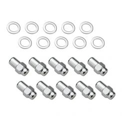 Street Pro Wheel Lug Nut Kit Chrome 002 Mag Length 1.56 7/16 .700 Set of 10