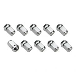 Street Pro Wheel Lug Nut Kit Chrome Acorn Bulge Length 1.42 7/16 inch Set of 10