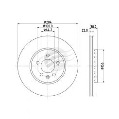 Bremtec Euro-Line Disc Brake Rotor (Single) 284mm