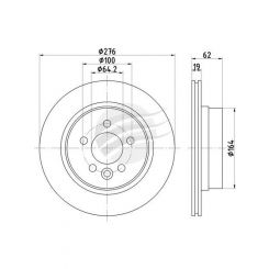 Bremtec Euro-Line Disc Brake Rotor (Single) 276mm