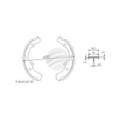 Bremtec Trade-Line Ceramic Brake Shoes