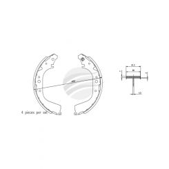 Bremtec Trade-Line Ceramic Brake Shoes
