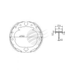 Bremtec Trade-Line Ceramic Brake Shoes