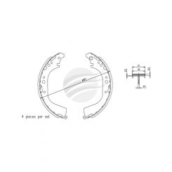Bremtec Trade-Line Ceramic Brake Shoes