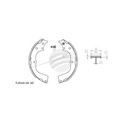 Bremtec Trade-Line Ceramic Brake Shoes