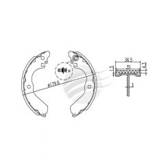 Bremtec Trade-Line Ceramic Brake Shoes
