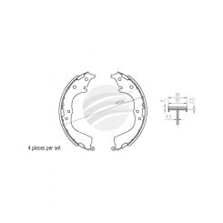 Bremtec Trade-Line Ceramic Brake Shoes