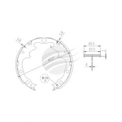 Bremtec Trade-Line Ceramic Brake Shoes