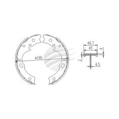Bremtec Trade-Line Ceramic Brake Shoes For Isuzu Npr400 3.9L 2015-