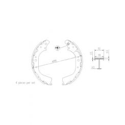 Bremtec Trade-Line Ceramic Brake Shoes