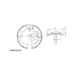 Bremtec Trade-Line Ceramic Brake Shoes