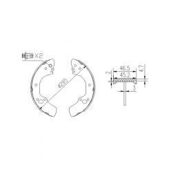 Bremtec Trade-Line Ceramic Brake Shoes