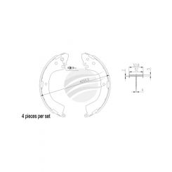Bremtec Trade-Line Ceramic Brake Shoes