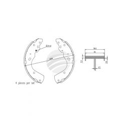 Bremtec Trade-Line Ceramic Brake Shoes