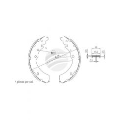 Bremtec Trade-Line Ceramic Brake Shoes