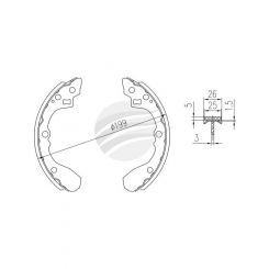 Bremtec Trade-Line Ceramic Brake Shoes For Kia Rio Ls 1.5L 2000-05