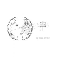 Bremtec Trade-Line Ceramic Brake Shoes