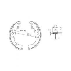 Bremtec Trade-Line Ceramic Brake Shoes
