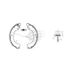 Bremtec Trade-Line Ceramic Brake Shoes