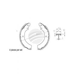 Bremtec Trade-Line Ceramic Brake Shoes For Lancer Evo 2.0L 2001-05