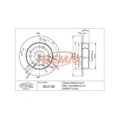 Fremax Brake Rotor (Pair) Solid