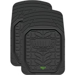 Hulk 4X4 Set 2 Deep Dish Floor Mats Black Rubber Fronts