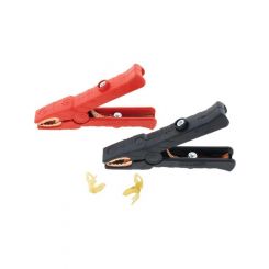 Jaylec Pkt 2 1000A Battery Clamps Red & Black Solid Brass Insulated