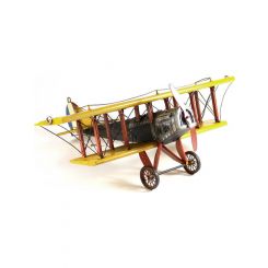 Boyle Handmade Curtis Jenny Plane Ornament Yellow 43cm