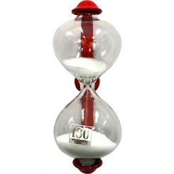 Dulton Elegant Magnetic Sandglass Kitchen Timer 3 x 7 x 8.5cm Red