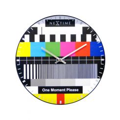 NeXtime Dome Testpage Wall Clock 35cm Multi Colour