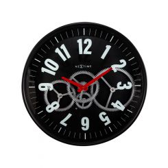 NeXtime Modern Gear Wall Clock 36cm Black