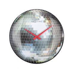 NeXtime Disco Ball Wall Clock 35cm Silver