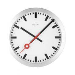 NeXtime Station Stripe Wall Clock 35cm White