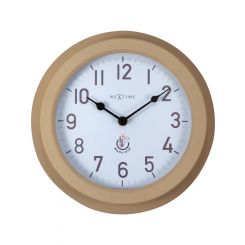 NeXtime Poppy Outdoor Wall Clock 22cm Brown