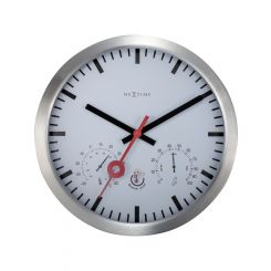 NeXtime Clematis Outdoor Wall Clock 35cm White