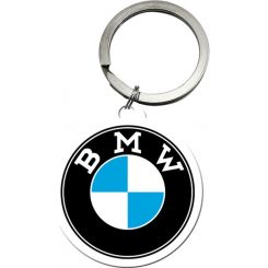 Nostalgic-Art Licensed Product Stainless Steel Keyring Round BMW Logo