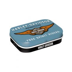 Nostalgic-Art Licensed Product Metal Mint Box Harley-Davidson Logo Blue 4x6x2cm