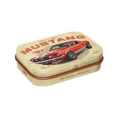 Nostalgic-Art Licensed Product Metal Mint Box Ford Mustang GT 1967 Red 4x6x2cm