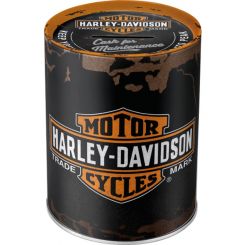 Nostalgic-Art Licensed Money Box Harley Black 10 cm diax12cm 1L 10x12cm 1L